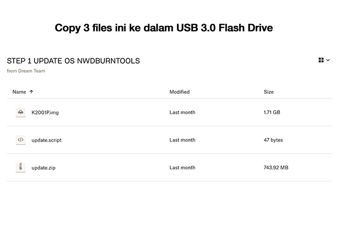 Update Software OS (NwdBurnTools) 3 Files