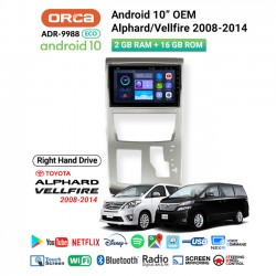 10" ANDROID OEM ALPHARD/VELLFIRE 2008-2014