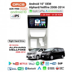 10" ANDROID OEM ALPHARD/VELLFIRE 2008-2014